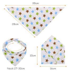 Vicloon Baby Bandana Dribble Bibs, 10 Pack Super Soft and Absorbent Baby Teething Bibs, Baby Drooling Bibs Set for Drooling and Teething with Adjustable Snaps, Unisex Newborn and Toddlers