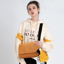 FANDARE Unisex Shoulder Bag Messenger Bag Laptop Bag Messenger Crossbody Bag for Men Women Travel Business College, yellow, Fashionable