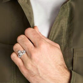 Biddy Murphy Claddagh Ring For Men Sterling Silver Men's Masculine Claddagh Ring Made in Ireland (11.5)
