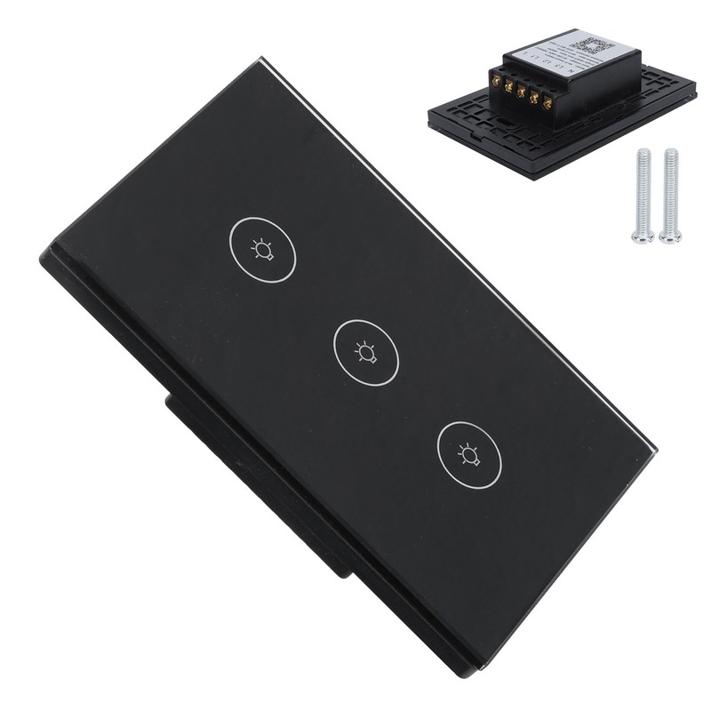 3 Gang Smart WiFi Light Switch Panel Touchable Wireless APP