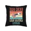 Dad Hero Leaf Blower Legend Fathers Day Throw Pillow