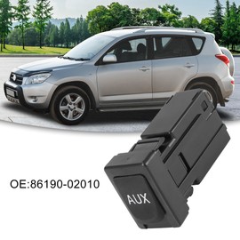 ACROPIX Front Aux Port Auxiliary Stereo Adapter Input Jack Fit for Toyota Corolla Avalon Tacoma - Pack of 1 Black