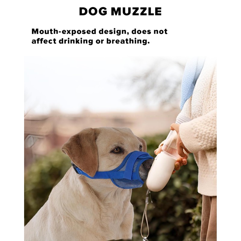 Dog Muzzle 2 Pack, Soft Mesh Breathable Muzzles for Small