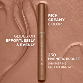 L'Oreal Paris Makeup Le Shadow Stick Eyeshadow, Blendable, Smudge-Resistant, Cream Eyeshadow, Magnetic Bronze, 0.05 Oz