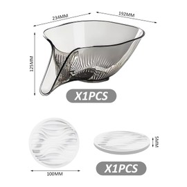 1 Pcs Kitchen Sink Filter,Multi Functional Drain Basket, Grey Large Capacity Drain Basket, Dry And Wet Separation Fruit Tray, With1 Pcs Marble Pattern Non-Slip Mat