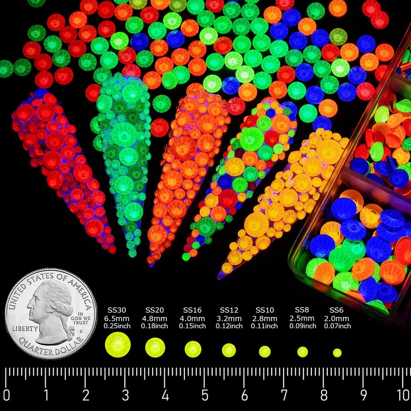 Blinginbox Hotfix Rhinestones for Clothes,1440pcs Hot Fix Rhinestones Crystal Gems