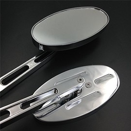 SMT-Alloy rearview Running Custom Mirror Compatible With Harley softail FatBoy OVAL Shape [B075VMCD4X]
