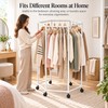 360° Rotating Clothes Rack for Bedroom Storage – Floor-Standing Iron