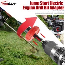 runfider Jump Starter Tool Electric Engine Drill Bit Adapter Fit for Troy Bilt Stihl B&S Trimmers, Lawn mowers, Snow blowers, Chainsaws & Other Handheld Equipment Device Tools for Assisting Startup