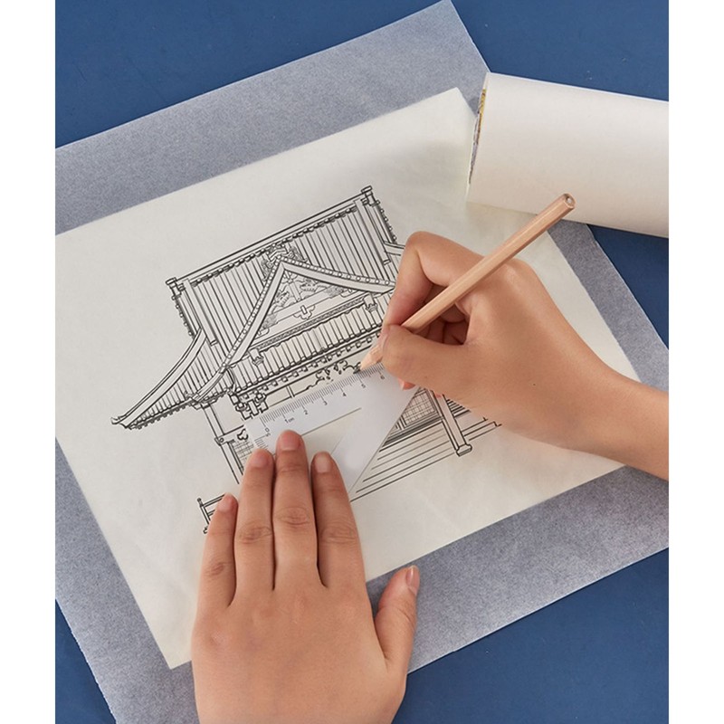 18in 44cm Wide Tracing Paper Roll White High Transparency Clear