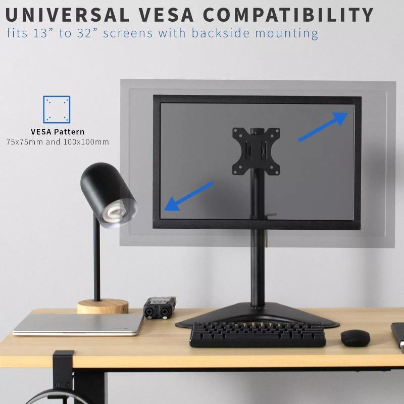 VIVO Single Monitor Desk Stand, Holds Screens up to 32