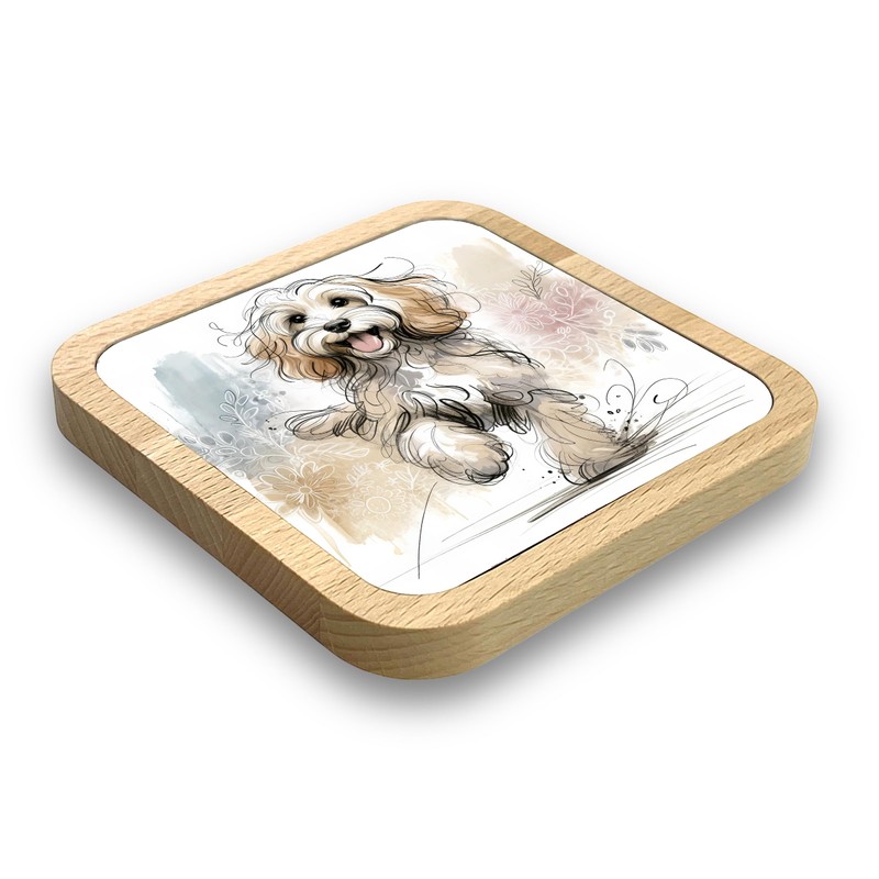 Cockapoo Gift Idea Wooden Coaster - 20+ Breeds Available! –