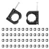 50PCS HeSun Black Full Clamps with S-Nails, J-Hook with Nai