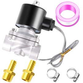 TAILONZ PNEUMATIC 1/2" BSP 24V Stainless Steel Barbed Solenoid Valve for Water, Air, Fuels, Gases Closed Type