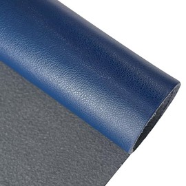 Faux Leather Fabric 1 Yard Soft Plain PU Marine Vinyl 0.9mm Thick Perfect for Sofas, Car Seat Covers, Upholstery, Sewing and DIY Projects - 137cm x 91cm (Dark Blue)