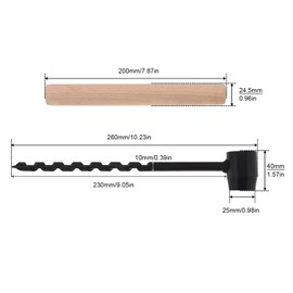 Omninmo Hand Auger Wood Drill, Bushcraft Gear Hand Auger Wrench, Scotch Eye Multipurpose Manual Survival Drill Bit Woodworking Hole Saw Bit for Outdoor, Camping with Wooden Stick Hand Auger (10-230mm)