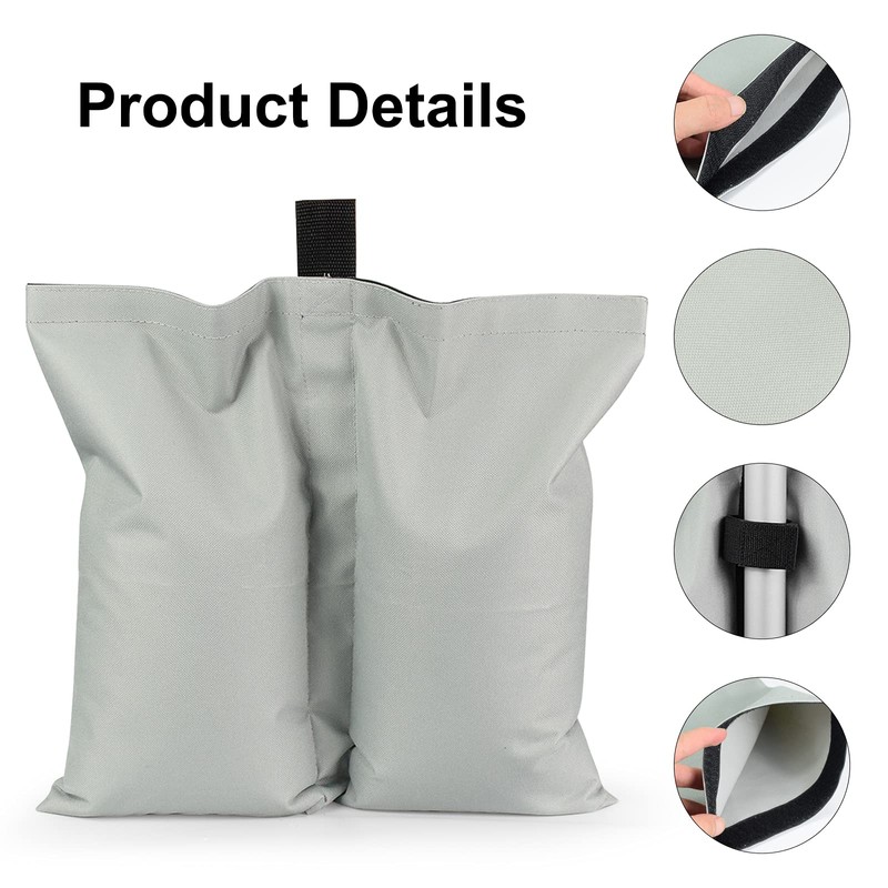 RIOGOO Pack of 4 Gazebo Sandbags Industrial Quality High Performance