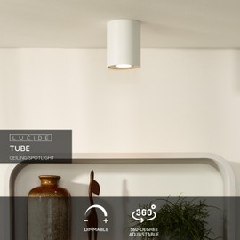 Lucide TUBE - Ceiling Spotlight - Ø 9,6 cm - GU10 - White