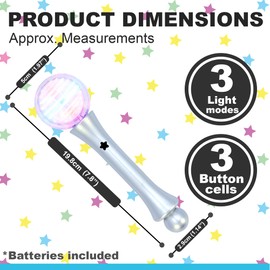 Light Up Magic Projector Ball Globe Wand Toy - Sensory Toys for Autism, LED Light Up Toys, Favours for 3-12 Year Old Kids, Kids Prize Box, Glow in the Dark, Mini Disco Balls
