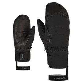 Ziener Kalea Women's Ski Mittens/Winter Sports, Waterproof, Extra Warm Wool, Black, 6
