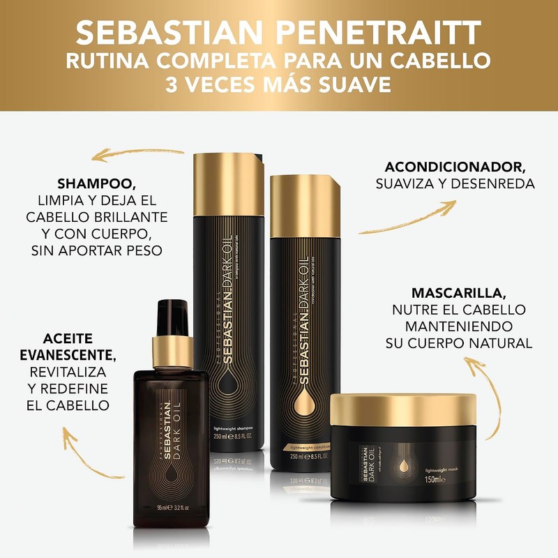Sebastian Professional Dark Oil Shampoo Brillo y Suavidad 250ml