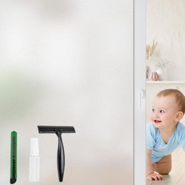 STATINT Frosted Glass Window Film Privacy Heat Control UV Blocking Window Coverings Static Cling Non-Adhesive Anti-Glare for Bathroom Home Office Sliding Door Glass 23.6 inch*6.5 feet