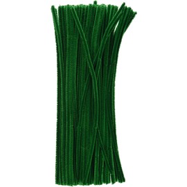 Darice Chenille Stems (100pc), Kelly Green – Perfect for Craft Projects – Classic Pipe Cleaners are Easy to Bend to Create Shapes, Objects - Great for Kids, Classrooms, Home and More – 6mm x 12” Long