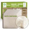 Organic Cheese Cloths, GOTS Certified, 6PCS, Grade 100, 20x20Inch Hemmed