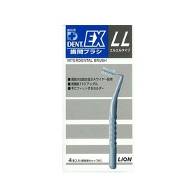 Lion DENT.EX Teeth Brush, Pack of 4, LL (Gray)
