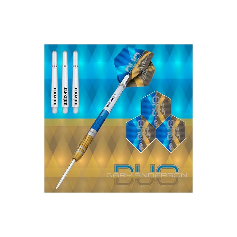 Unicorn Gary the Flying Scotsman Anderson Duo Darts Set, Blue,