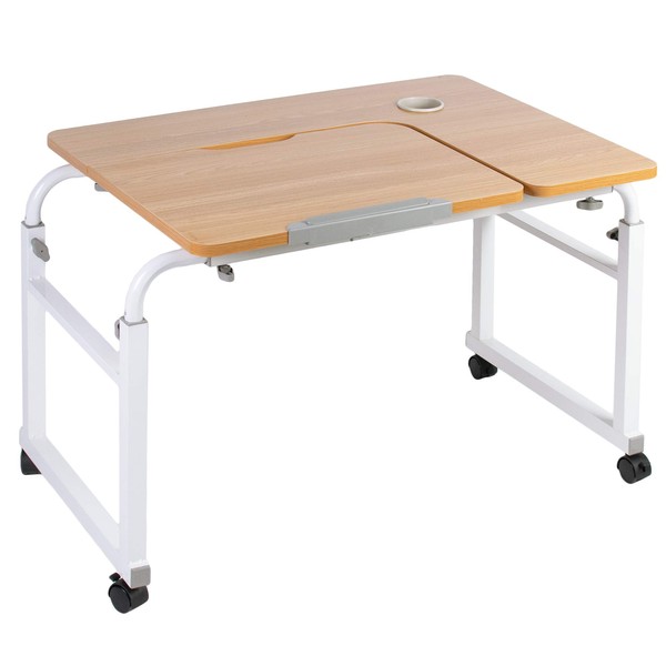 VIVO Height and Length Adjustable Mobile Desk for Kids and Adults, Tilting Table Top, Rolling Interactive Ergonomic Workstation on Wheels, DESK-V202A