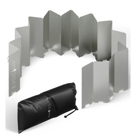EVOCAMP Wind Protection for Gas Stove, Spirit Cooker, Outdoor, Camping Stove, Barbecue, Camping Fire Pit, Gas Stove Wind Protection Foldable Multi-purpose, 3 Sizes Available, Includes Bag