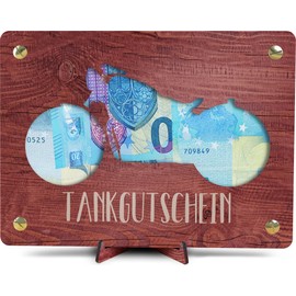 Tankgutschein - XL Geldgeschenk aus Holz inkl. Ständer | Männer Geschenke, Männer Geschenke Geburtstag, Geschenk Mann, Geburtstagsgeschenk für Männer, Geburtstagskarte
