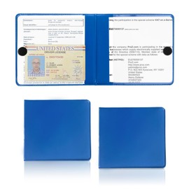 Dickno 2 PCS Car Registration and Insurance Holder, 10.6''×4.8'' Essential Auto Card Glove Box Organizer with Closure, Vehicle Interior Accessories Perfect for Documents, Cards