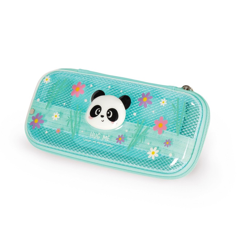Legami - Wonderwow Panda Pencil Case, 2 Compartments and Pen