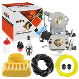 Huztl 455 Rancher Carburetor for Husqvarna 460 461 455E Jonsered CS2255 Gas Chainsaw 537255701 Air Filter Tune Up Kit Chain Saw Carb WTEA-1-1 C1M-EL35 544227401 544312901 544888301