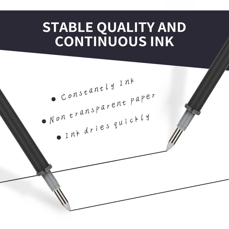 Littleboyn 15 x Erasable Refills, Black, Compatible with Legami, Easy