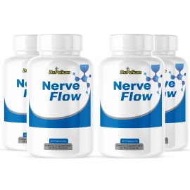 Pelican Vitamins Nerve Flow- Nerve & Brain Health Support- 4 Bottles- 240 Capsules