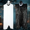 2 Pack Hanging Halloween Decorations Skeleton Ghost Outdoor Black &