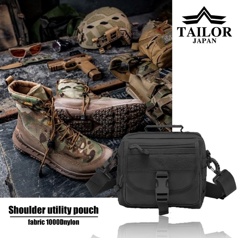 TAILOR JAPAN Shoulder Pouch, Military Pouch, Tactical Pouch, Survival Game