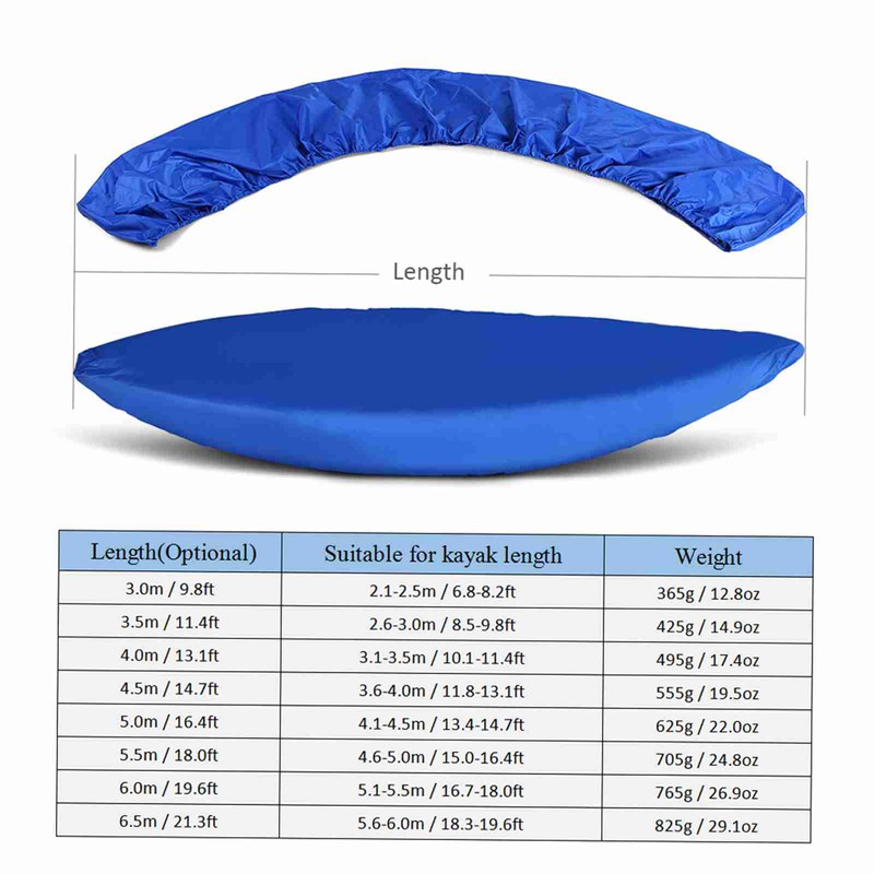 Professional Universal Kayak Cover Canoe Boat Waterproof UV Resistant Dust