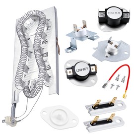 MEDX700XL0 MEDX700XW0 MED7230HW1 MED7230HC1 MEDB765FC0 MEDB765FW0 MEDB835DC4 MEDB835DW4 MEDB855DC4 MED5500FW1 MED5630HW1 MED6230HW1 MED6230HW2 Dryer Heating Element Kit Fit For May-tag by TOMOON