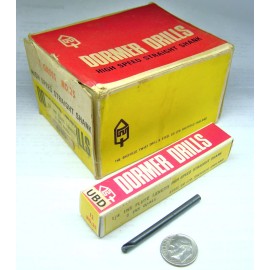 DORMER 12  DORMER #25 HSS SPOTTING TWIST DRILL 2 1/4" L  FLUTE BLK OXIDE 2" L .150" D