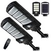 2 Pack Solar Street Light Outdoor,200w 6000LM Solar Motion Flood