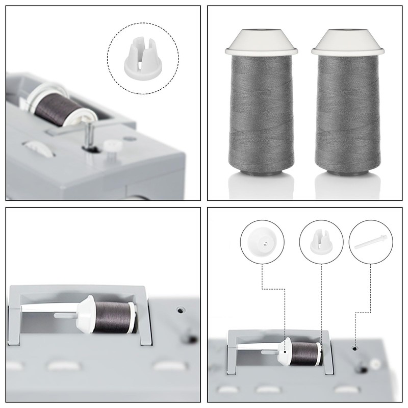 lasuroa 3-Piece Thread Reel Pen Cap Set for Singer Sewing