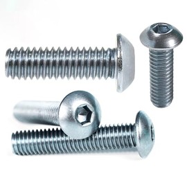 M4 (4mm x 5mm) Button Head Screws Allen Socket Bolts Screws High Tensile Steel 10.9 Grade ISO 7380-1 (Pack of 20) M09A
