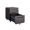 espidoo 3 Drawer Mobile File Cabinet: Locking Storage with 5