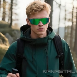 KANASTAL Sports Sunglasses, Men's, Women's, Polarized UV400, UV Protection, Adjustable Nose Pad, TAC Lens, TR90 Frame, Baseball, Driving, Fishing, Climbing, Golf, Running, Driving, Tennis, Biking, Bicycle, Ultra Lightweight Sunglasses for Men Women (Clea