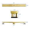 Neodrain 36-in Brushed Brass Rectangular Linear Shower Drain with Brick