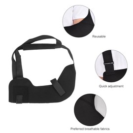 TUKNN Arm Sling, Adjustable Lightweight Rotator Cuff Support, Arm Sling Shoulder Right Left, Adjustable Mesh Shoulder Immobiliser Arm Sling, Arm Sling Shoulder, Black